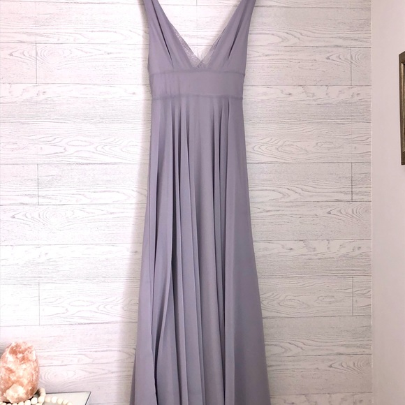 NWOT Lulu’s True Bliss Grey Maxi Occasion Dress, Sz S - Picture 3 of 5